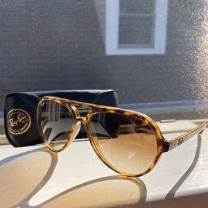 Ray Ban tortoise aviator sunglasses